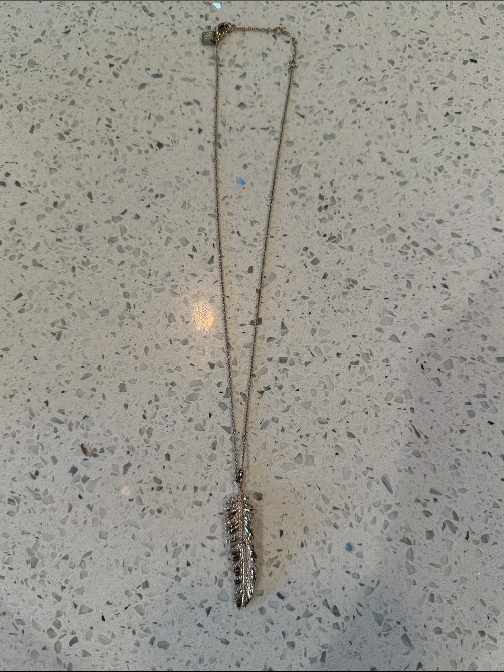 Banana Republic Gold Feather Pendant Necklace - Women Jewelry